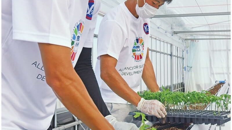 Y.S.C.C.横浜　農業活性へ選手協力　荒廃農地での営農目指す