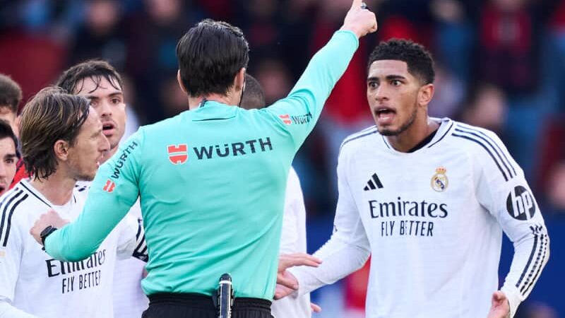 ベリンガムが2試合の出場停止に、主審に侮辱発言も本人は否定