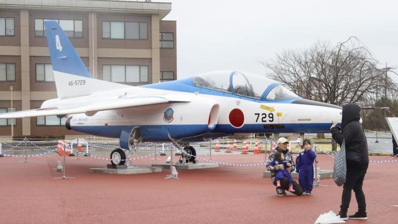 引退機体、熊谷基地でお披露目式